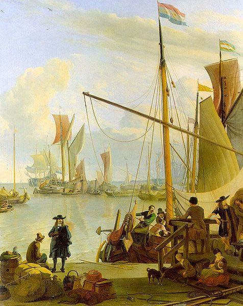 Ludolf Backhuysen The Y at Amsterdam, seen from the Mosselsteiger (mussel pier). China oil painting art